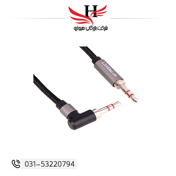 کابل صدا AUX XP مدل XP‑231 با جک 3.5 میلی‌متری مناسب موبایل، اسپیکر و ضبط خودرو برای خرید عمده از هیوارو